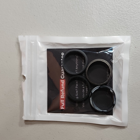 5/$25🌴Thunderfit 4pack Silicone 13 Rings Black, Gray, Gun Metal, Marbled Multi - Picture 1 of 4